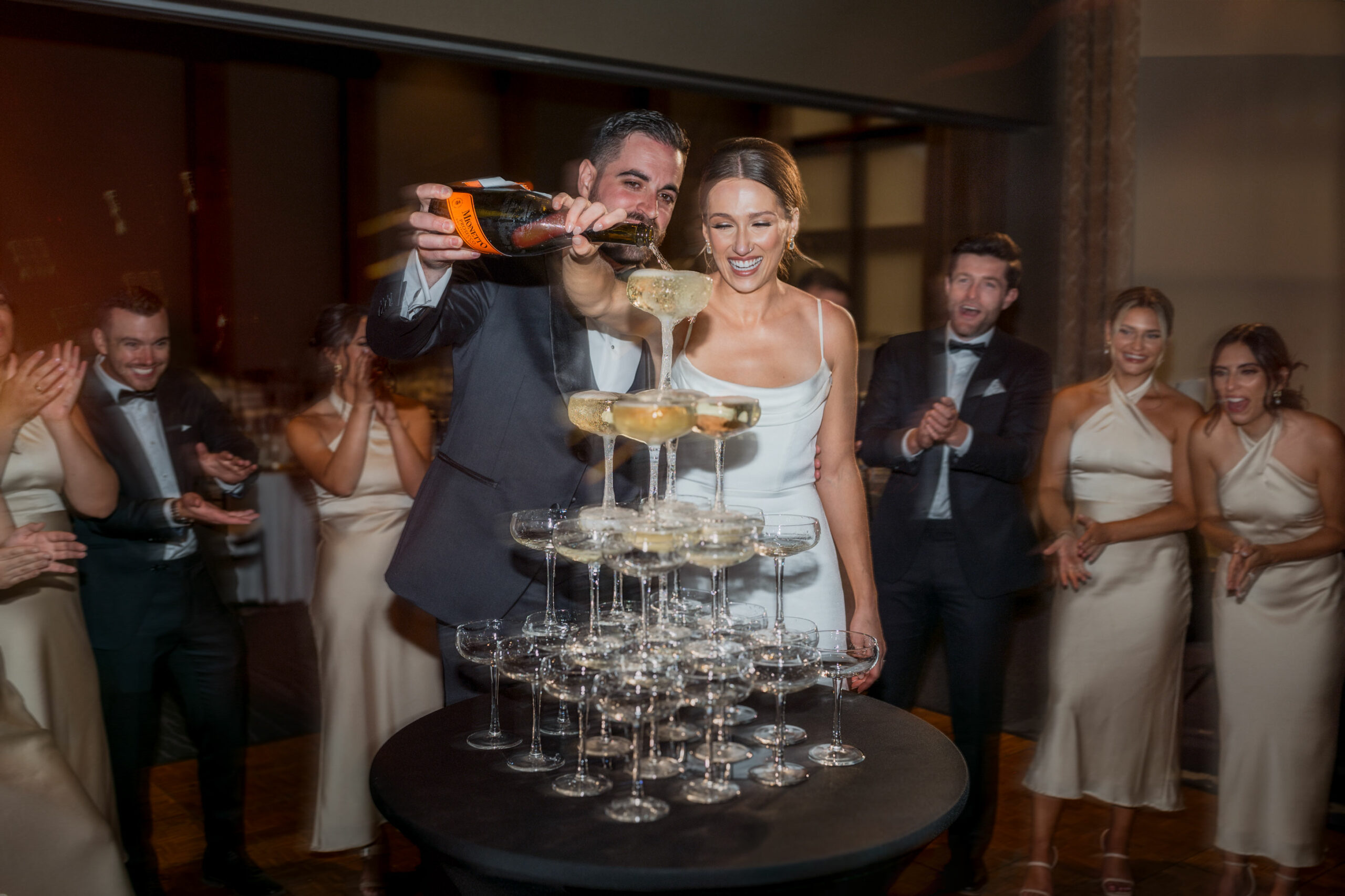 Malcolm Hotel Canmore Wedding Champagne Tower